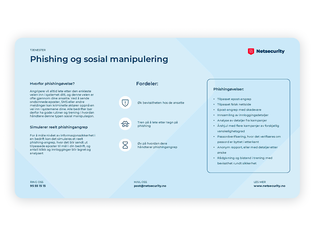 Phishing og sosial manipulering