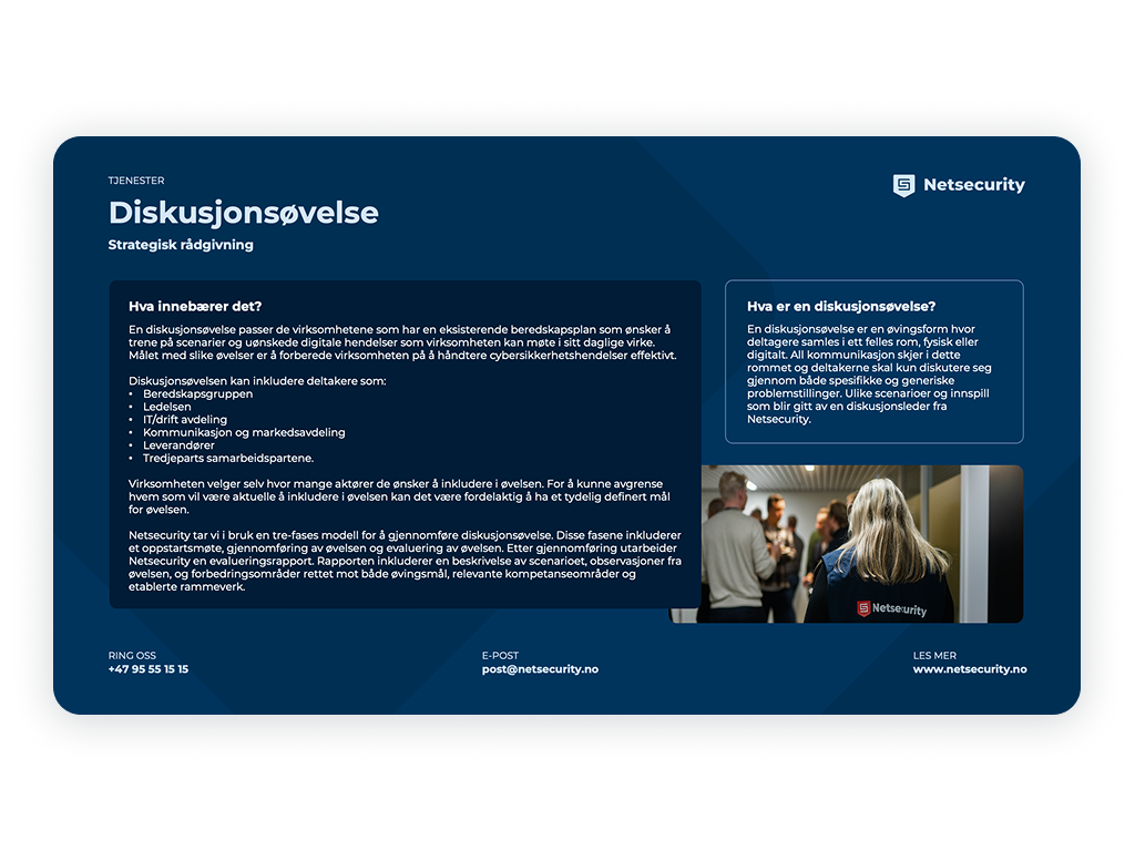 Produktark - Diskusjonsøvelse