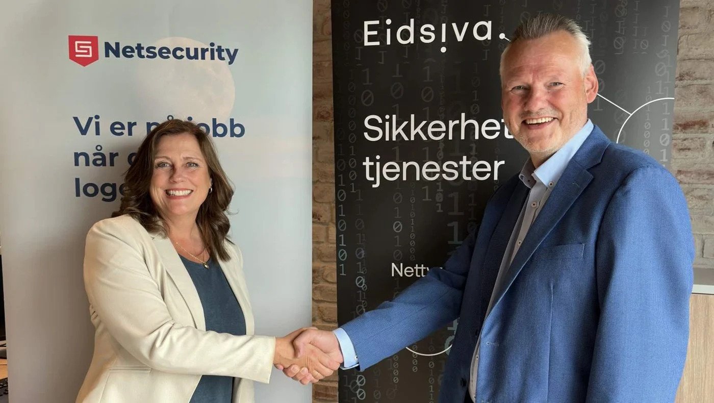 Toril Jensvold in Netsecurity and Vidar Sandland in Eidsiva